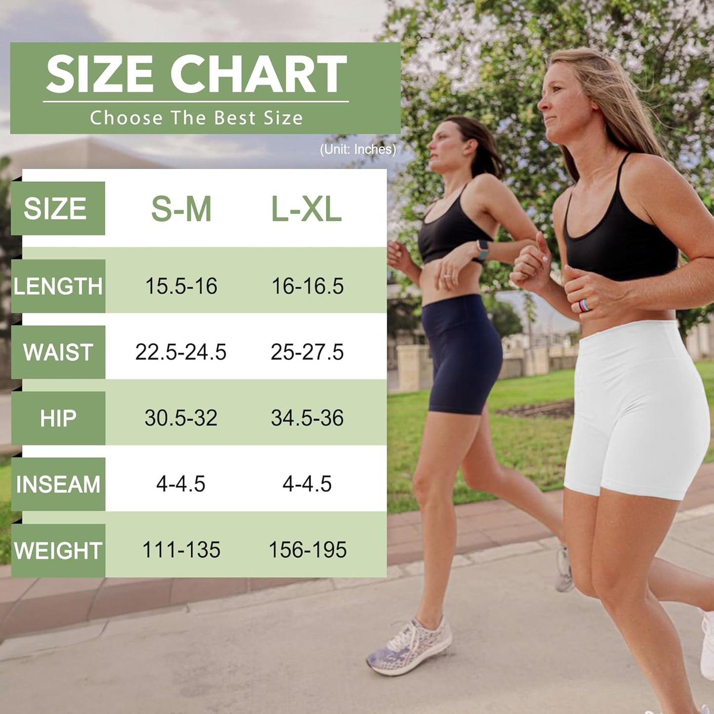 Skiennix High Waisted Biker Shorts for Women - Tummy Control Athletic Yoga Spandex | 5 Colors Available