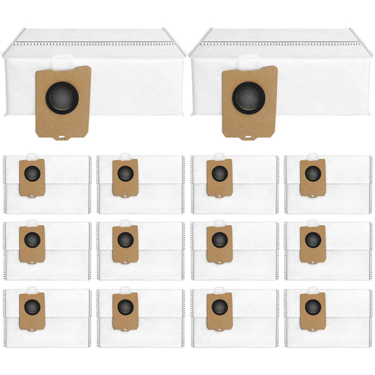 BUXEBUX 14Pcs Freo Z Ultra Replacement Dust Bags for Narwal Flow, Freo Z Ultra, Freo Z 10 Robot Vaclumn Cleaner Spare Parts Accessory, Disposable Vacuum Dust Bags for Narwal.