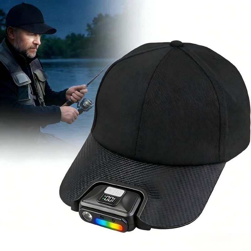 Ruirgo Clip On Light for Baseball Cap, Super Bright Rechargeable LED Headlamp Hat, 180° Adjustable Hands-Free Light, Waterproof Design for Running, Camping, Fishing, Hunting, Cycling
