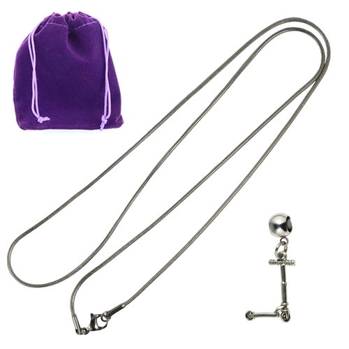 Dave The Bunny Scooter Necklace - Electric Scooter Stainless Steel Snake Chain, BMX Scooter Accessories with Metal Alloy Scooter Charm. Great Scooter Stuff for Scooter Lovers.