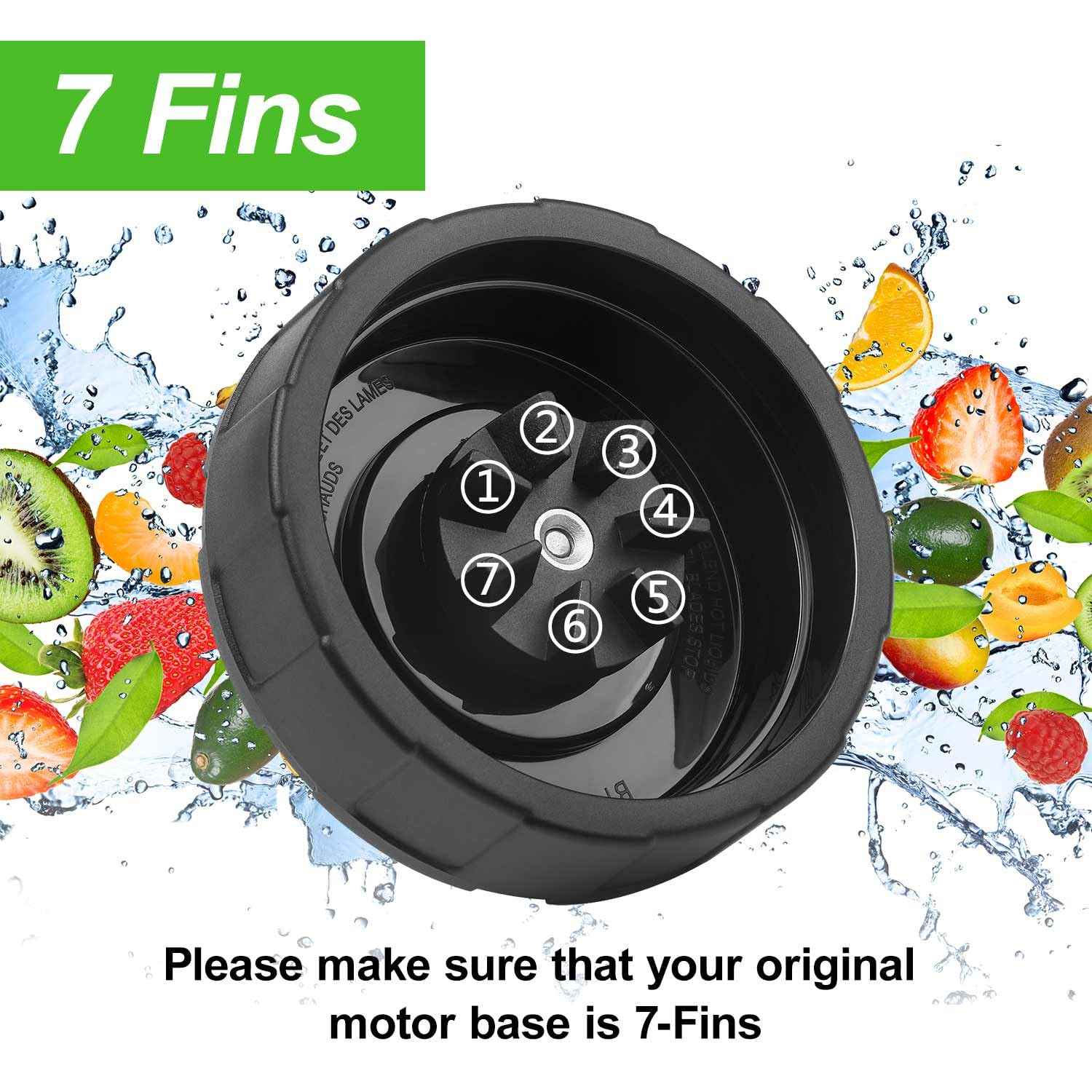 SS101 Replacement Blade for Ninja Blender Accessories, 7-Fins Blender Blade Compatible with Nutri Ninja Foodi Power Blender SS101, SS101TGT, CO351B, SS100, SS150, SS151, SS300, SS350, SS351