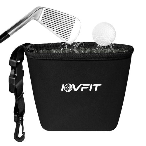 Golf Club and Golf Ball Cleaning Bag,Golf Ball Cleaner,Golf Club Cleaner,Cleans Club Grooves, Golf Bag Accessories,Machine Washable, Golfer Gifts for Men,Detachable Clip