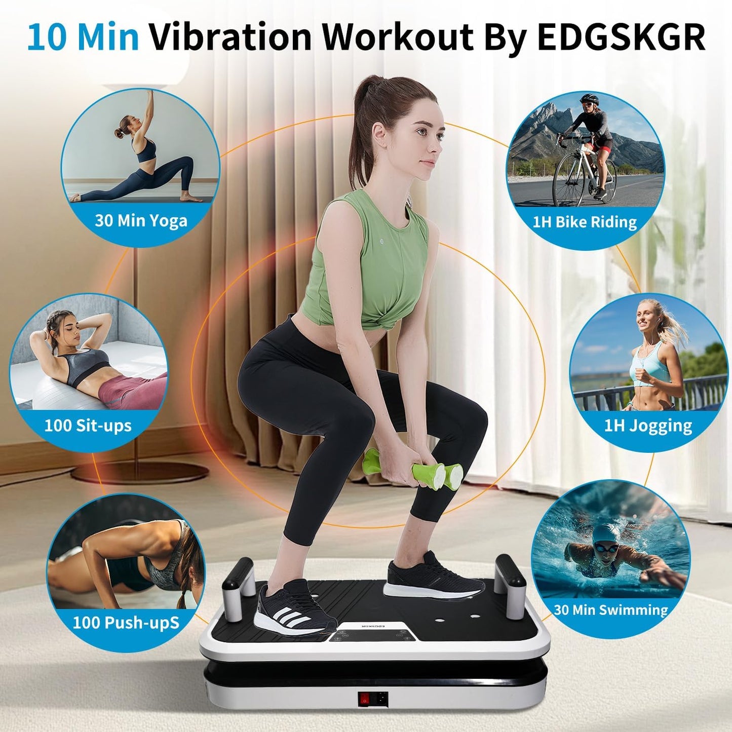 Professional Vibration Plate | Whole Body Platform for Muscle Recovery & Bone Strength - 330lbs Capacity