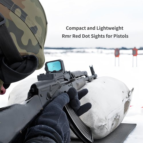 BULLIX Flip Up Red Dot Sight, Compact and Lightweight RMR Red Dot Sights for Pistols, Reflex Sight for Pistol for 20mm Picatinny Rail RMR Mounts, Micro Red Dot for Outdoor Hunting