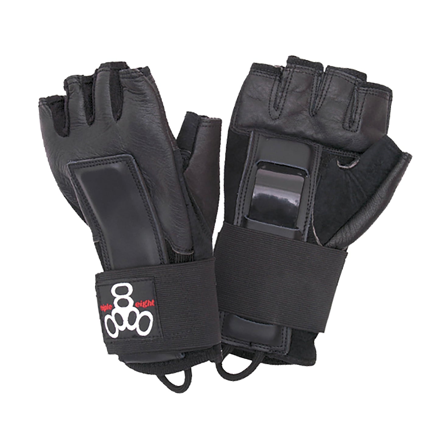 Triple Eight Hired Hands Skateboarding Wrist Guard Gloves, X-Large , Black