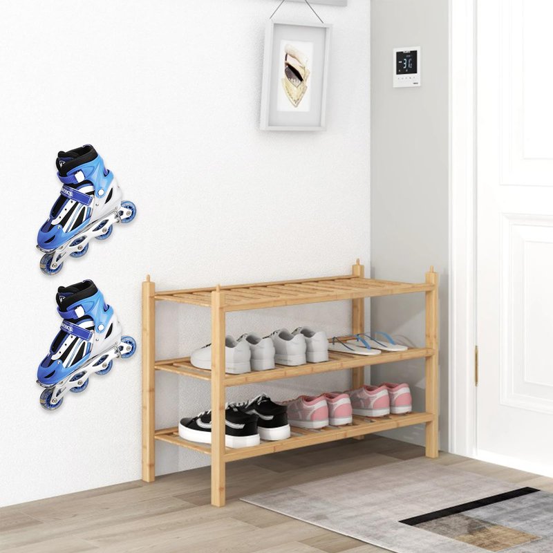 MogPnaMau 2 Pcs Roller Skate Display Stand, Ice Skate Rack, Wall Mounted Skate Rack, Roller Skate Holder for Ice Skates, Roller Skates Display Holder (Wall mounted)