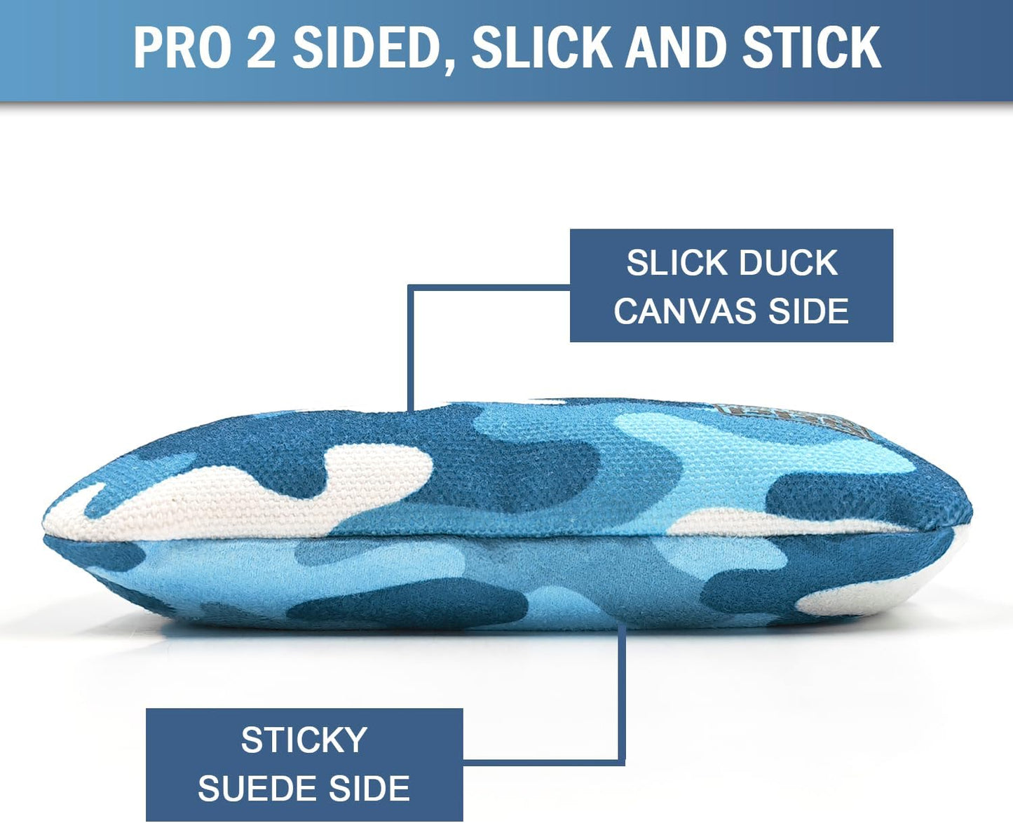 Skiennix Professional Cornhole Bags - Dual-Sided Regulation Set of 8 | Slick & Stick Design