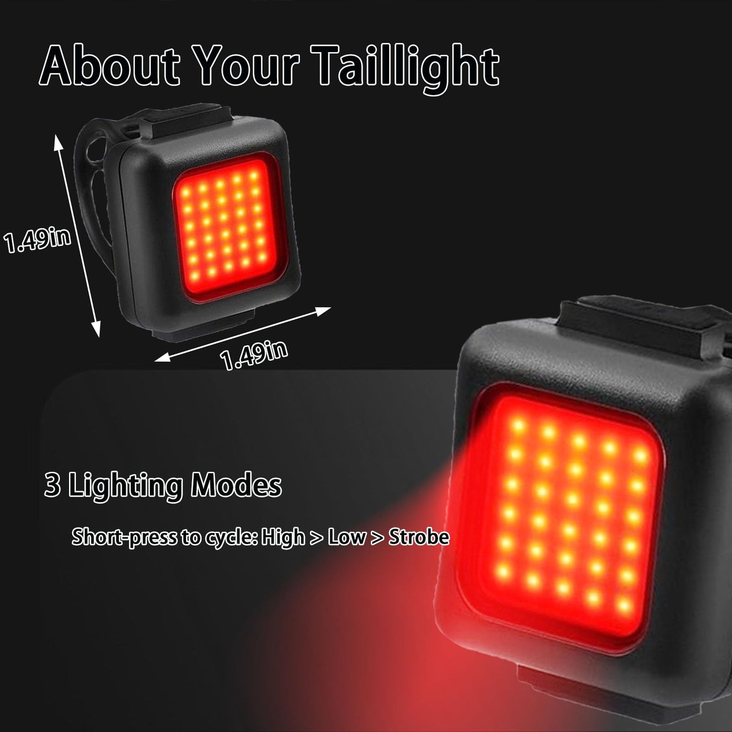Bike Lights Set [3+3 Modes], Rechargeable Bicycle Light Set Ultra Bright, IPX5 Waterproof Bike Lights for Night Riding, Bike Headlight and Tail Light Reflectors