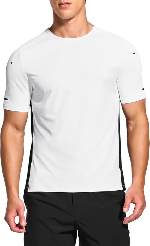 DEMOZU Men's Athletic T-Shirt - Quick Dry Moisture-Wicking Short Sleeve Tee | Big & Tall Sizes