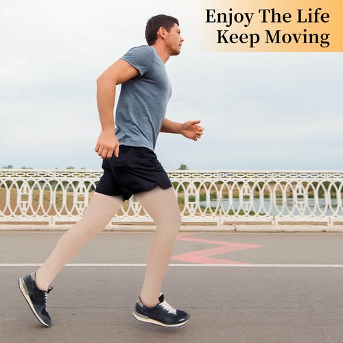 20-30mmhg Thigh High Compression Socks, Compression Stockings For Women & Men, Closed Toe Compression Socks For Varicose Veins,Edema,Beige