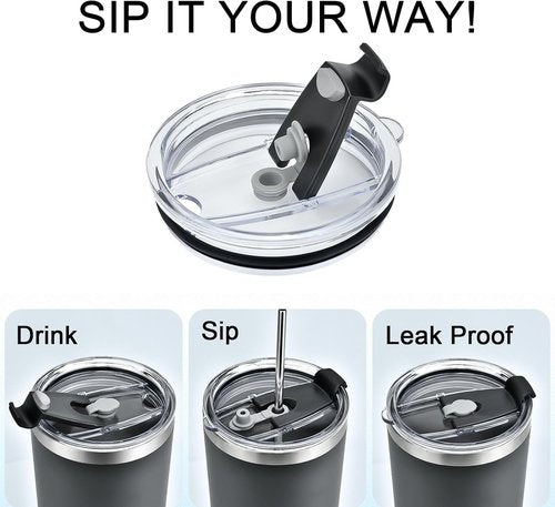 UWSTE 2Pack Replacement Lids Compatible with Hydro Flask Tumbler 40oz 32oz, Splash-Proof, BPA Free Replacement Reusable Tumbler Cover