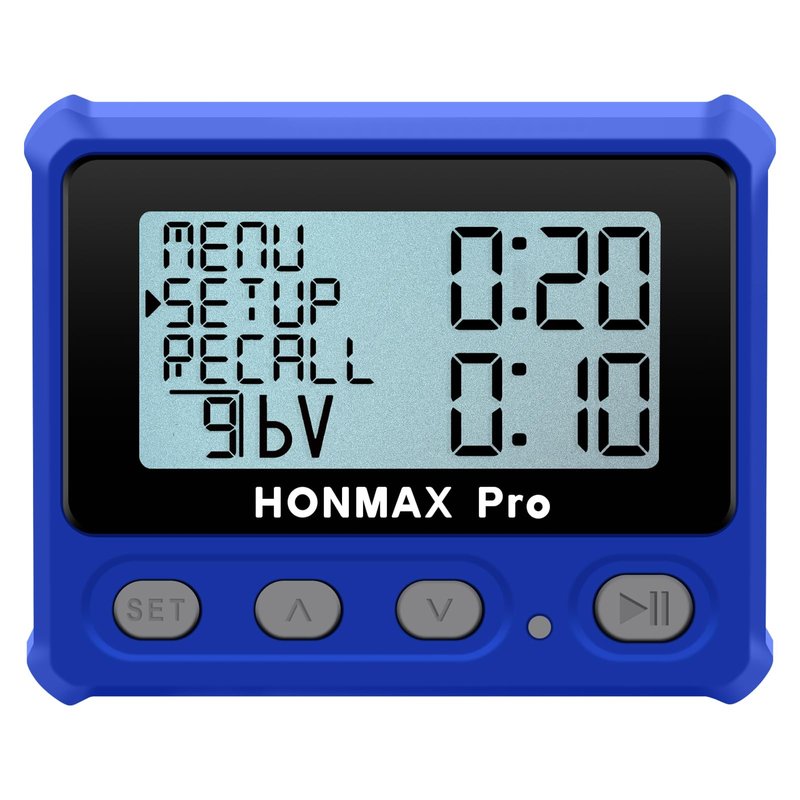 HONMAX 8100 Professional Interval Timer and Stopwatch, Backlight, USB-C Charged, Clock (Blue)