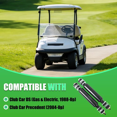 RANSOTO Rear Shock Absorber Set for Club Car DS & Precedent Golf Carts, Replacement for 1014236 102706401 1013164, Fits Gas & Electric Models 1988-Up, Golf Cart Suspension Kit (Pair)