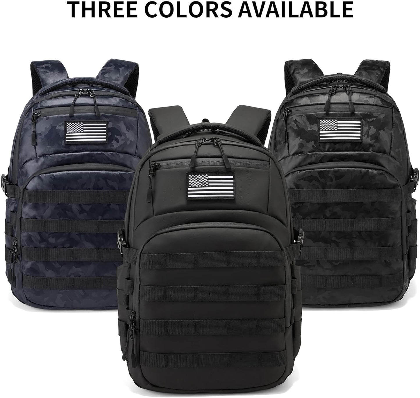 Wotony Tactical Backpack - Military-Grade Design | Compact Black Assault Bag for Men