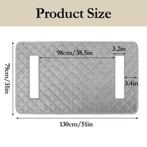 Klmnop Golf Cart Seat Covers, Golf Cart Seat Towel Blanket, Short Plush Surface Non-Slip Bottom Fits for EZGO, Yamaha, Club Car and More 2-Seat Golf Carts(LightGrey)