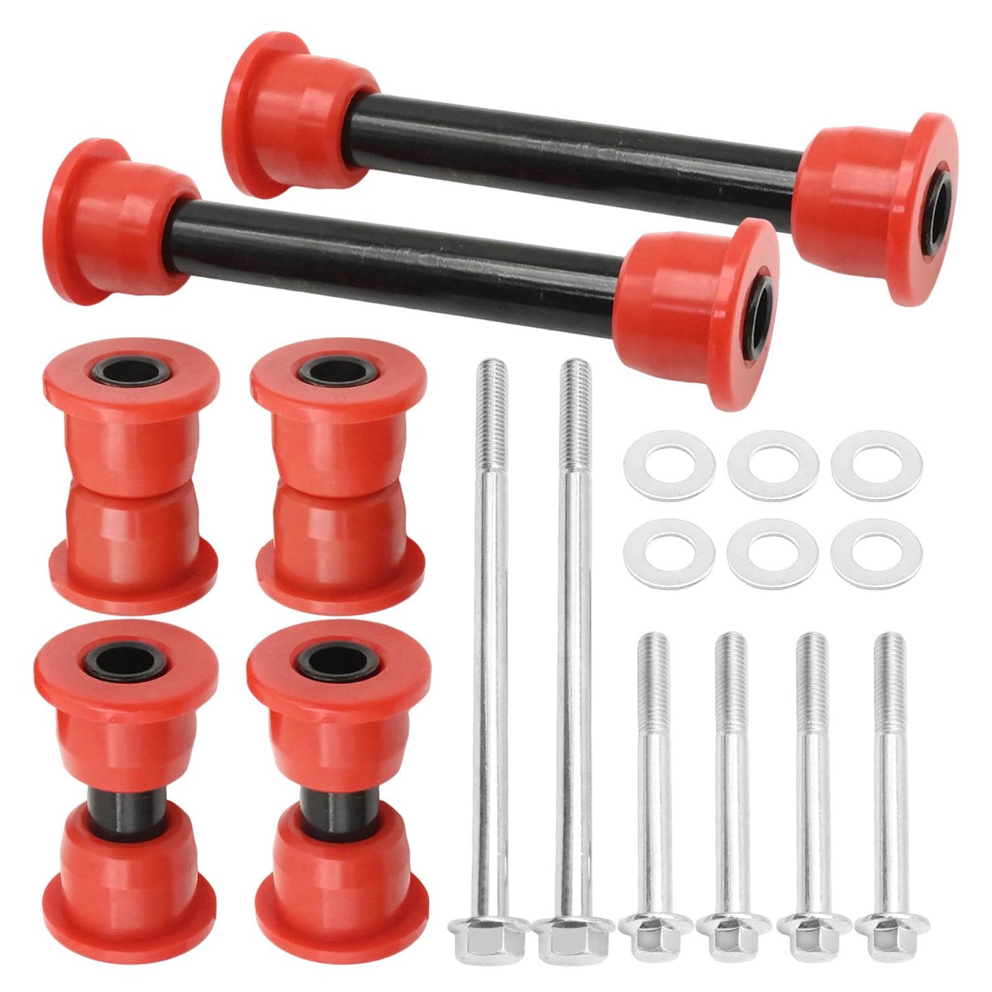 SYOWADA Golf Cart Front Bushing Kit with Polyurethane Bushings & Sleeves, Front Lower Spring Upper A-Arm Bushing Kit, Replacement for Club Car Precedent 2004-Up, Replaces 102289901