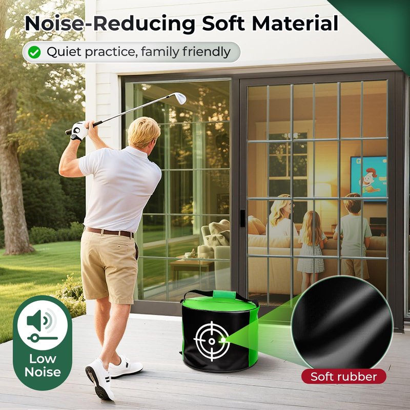 YOREPEK Golf Impact Bag for Practice, Durable Golf Hitting Bag for Swing Training with Large Printed Target, Golfs Training Aid for Men, Indoor & Outdoor Use at Home, Garage, Yard, Green