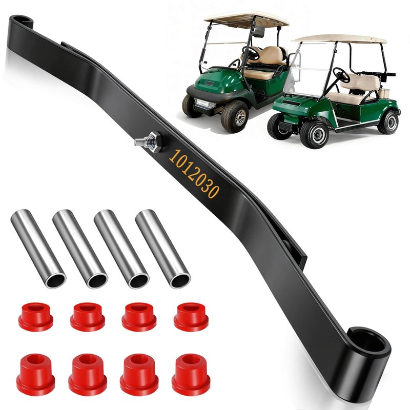 Cartalia Upgraded Heavy Duty Front 2-Leaf Springs Kit for Club Car DS 1981-Up/Precedent 2004-Up, Tempo & Onward 2017-Up Golf Cart Suspension with Polyurethane Bushings Sleeves Replace #1012030 1015108