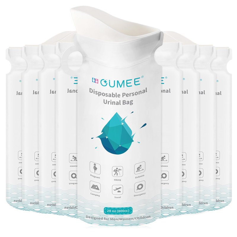 OUMEE 800ML Emergency Disposable Urinal Bags, 8/12/20/23/28 Pcs Camping Pee Bags Unisex Urine Bag Vomit Bag for Travel Traffic Jam Portable Toilet for Men Women (23)