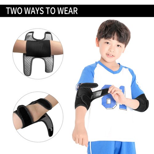 EULANT Elbow Brace for Kids Junior Youth, Toddler, Soft & Breathable Elbow Pad for Biking Volleyball Basketball Football Skating Dancing Crawl, Child Elbow Protector with Thicken Sponge Padding