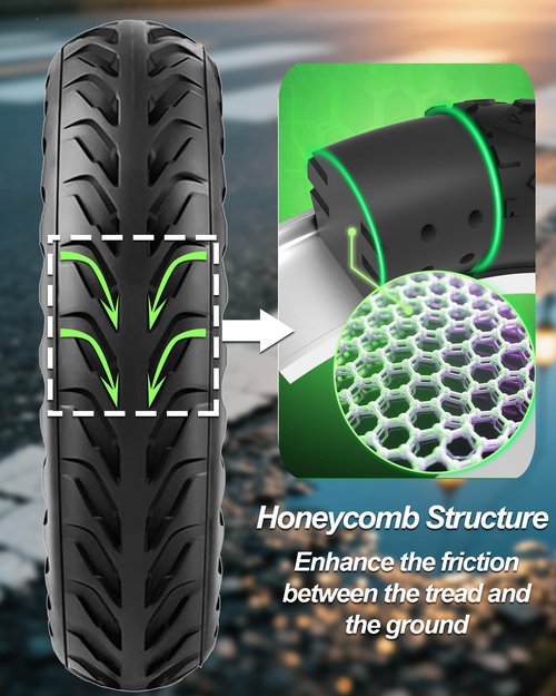 BABEJIA 2-Pack 50/75-6.1 Scooter Tires Tubeless, Upgrade Your Scooter with 8.5x2.0 Airless TIres, 8 1/2 x2 Replacement Tyres Compatible with Gotrax GXL V2/XR/APEX, Hiboy S2, Xiaomi 3/3 Lite/M365