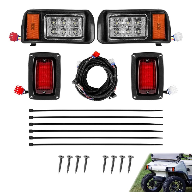 DRIVE UP Club Car DS Led Light Kit, Golf Cart Led Lights for Club Car DS 1993-Up Gas and Electric Golf Carts, Factory Style Headlight and Tail Light Assembly OEM 101988002 101988001
