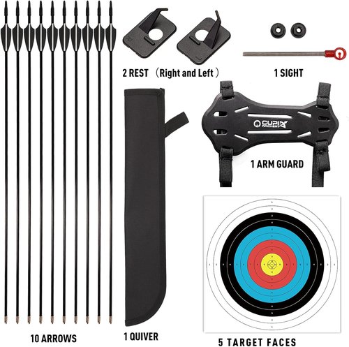 LWANO Bow and Arrow Set for Kids - Beginner Archery Gift with 10 Arrows & 5 Target Faces | Perfect for All Ages