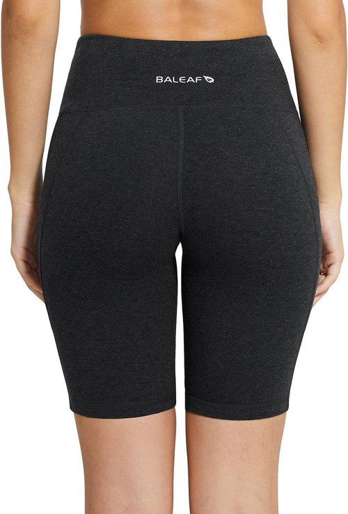 Baleaf Women's High Waist Biker Shorts - 8"/5"/3" Spandex Workout Shorts with Pockets for Gym & Running