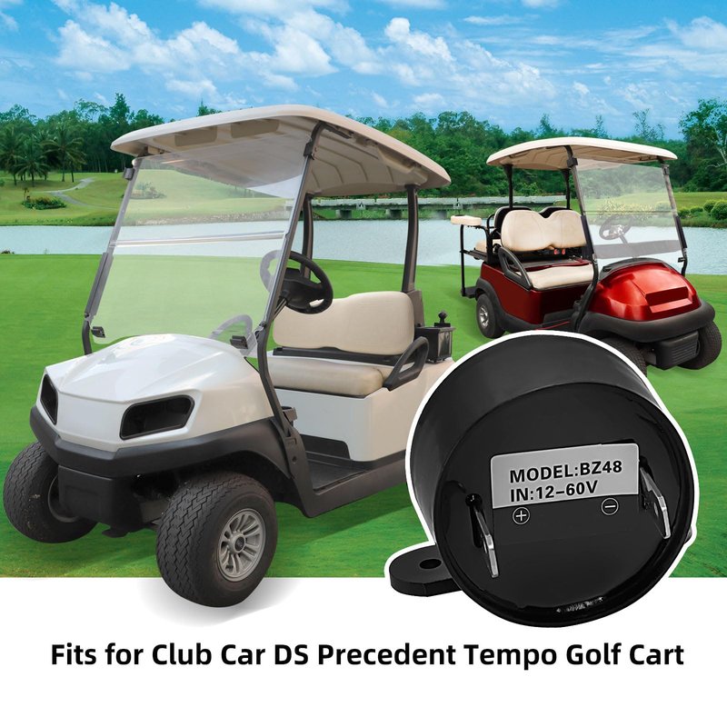 Roykaw Golf Cart Forward/Reverse Buzzer Alarm Sounder for Club Car DS/Precedent 1992-up G&E Golf Cart, 12 V-48 V, 80 dB Sound, 2 Pin Beep Speaker (No Wires), OEM# 1016851