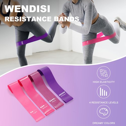 WENDISI Pilates Ring Fitness Circles Set, High Resistance Yoga Ring Pilates Equipment Set for Women Includes Pilates Ring, 9 Inch Small Exercise Ball, 5 Resistance Bands at Home Pilates Workout Set