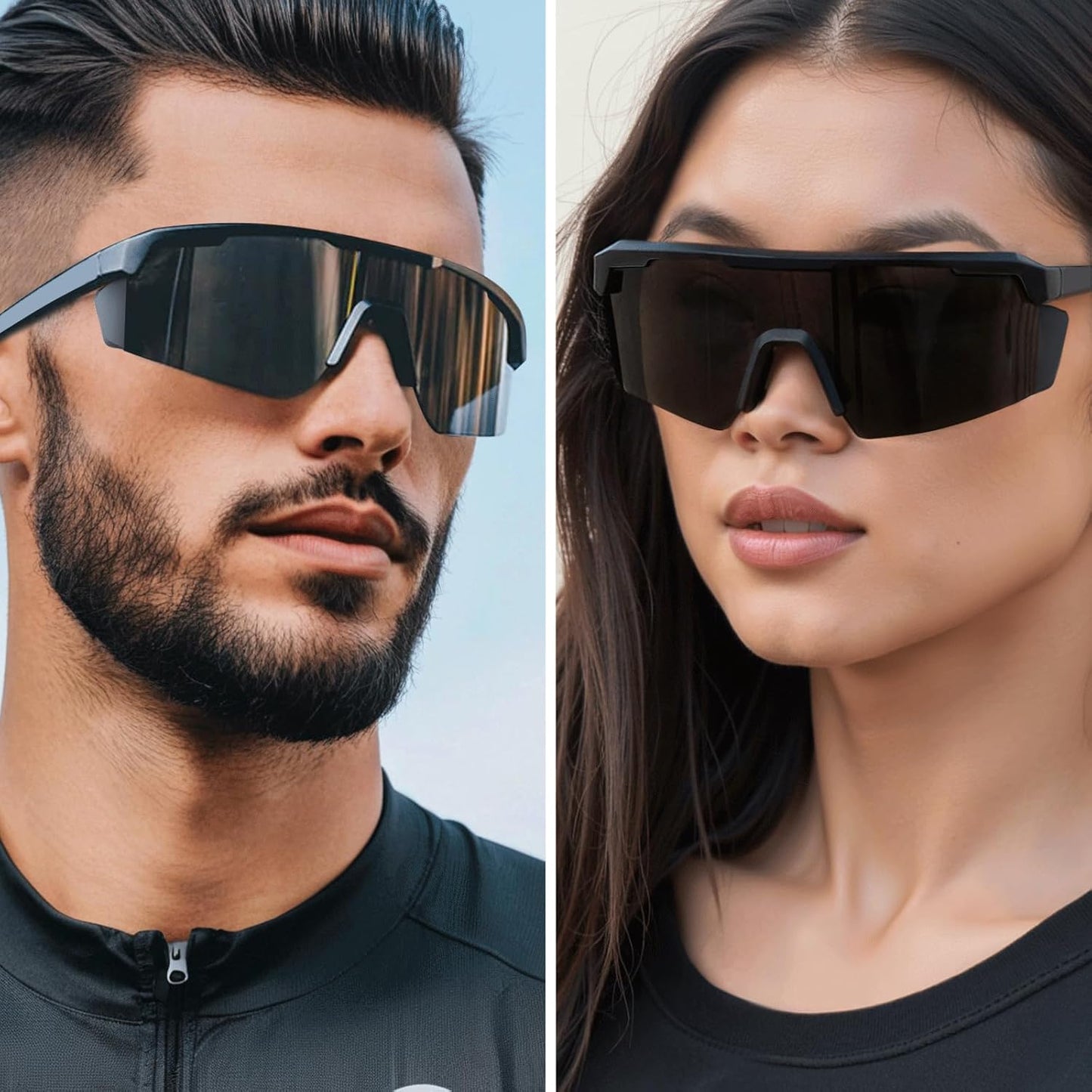 WISTON XL Z87 Sunglasses - Ultralight TR90 UV400 Protection for Big Heads | Unisex Design