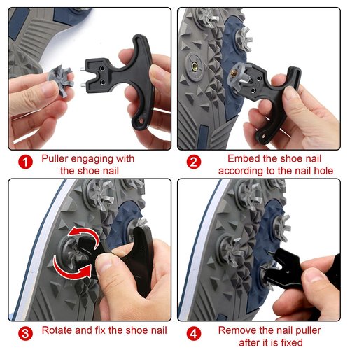 30-PCS Golf Spikes Set with Black Wrench, Golf Shoe Spikes Replacements Set & Shoe Spikes - Ideal for Golfers, Golf Shoe Maintenance,Lawn Cricket Shoe Player Lover