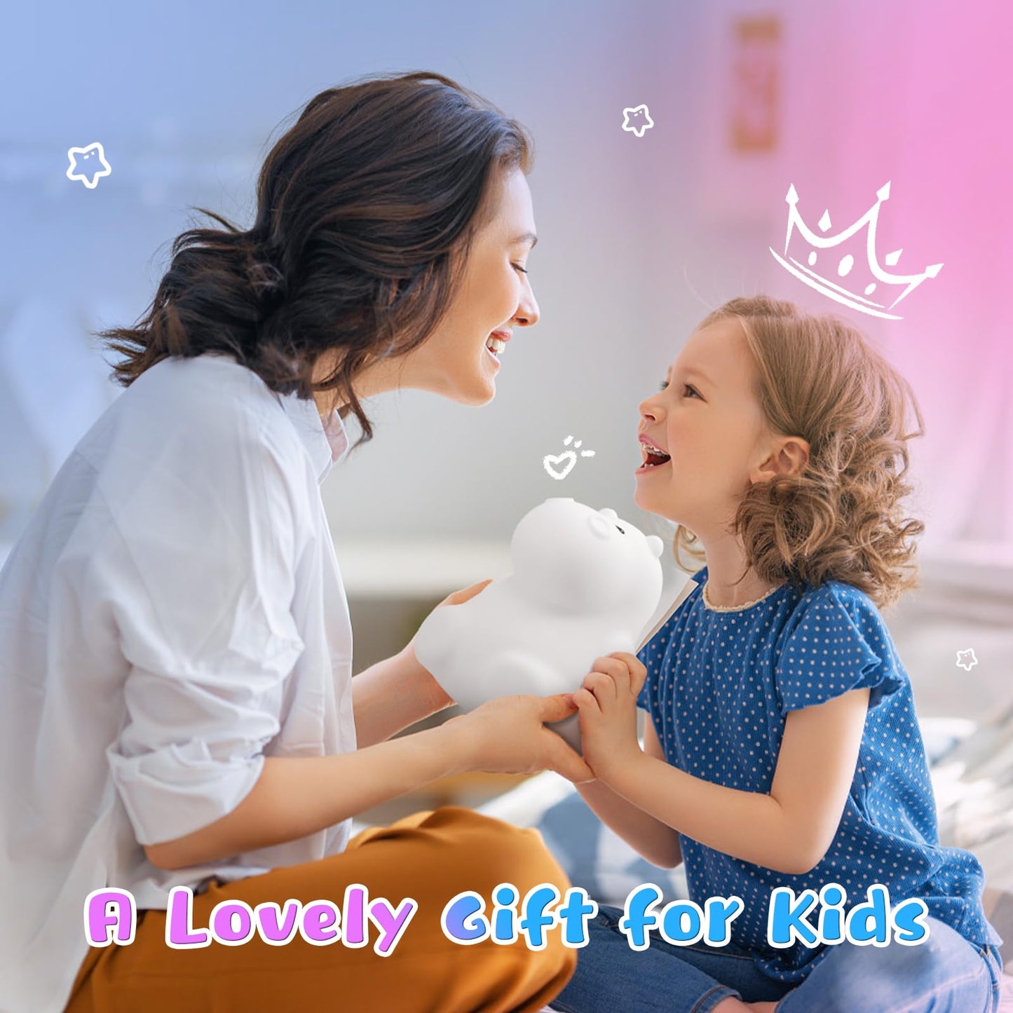 Nice Dream Cat Night Light for Kids, 9 Color Changing Baby Cute Night Light with Remote＆Timer, Rechargeable Cat Kids Night Lamp for Boys Girls Nursery Bedroom, Kawaii Gifts (5.9"x4.7"x4.7")