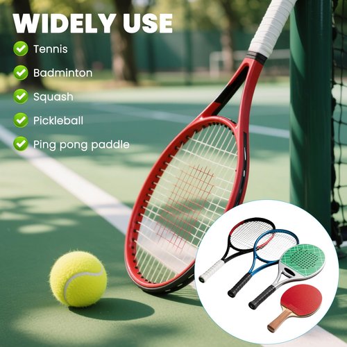 LIQWEI 8 Pcs Tennis Racket Grip Tape, Tacky Non-Slip Badminton Rackets Grip Tape, Sweat-Absorbing Cushion Wrap Head Grips Racket Cover for Tennis, Golf, Baseball, Bat, Universal Grips Tapes