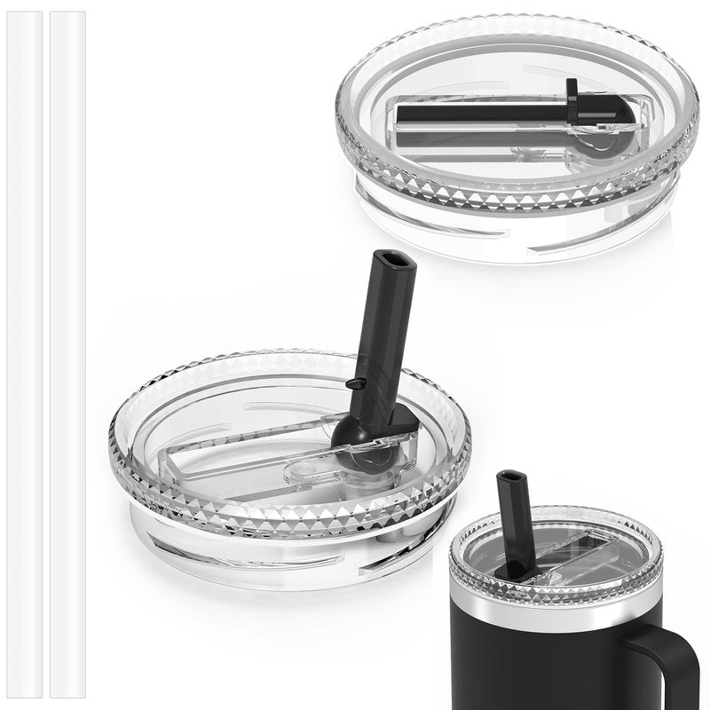 30 oz Tumbler Straw Lid - Stronghold Lid for the YETI Rambler Travel Mugs Only, Replacement Cap BPA Free (30oz Twist Lids 2 pack)