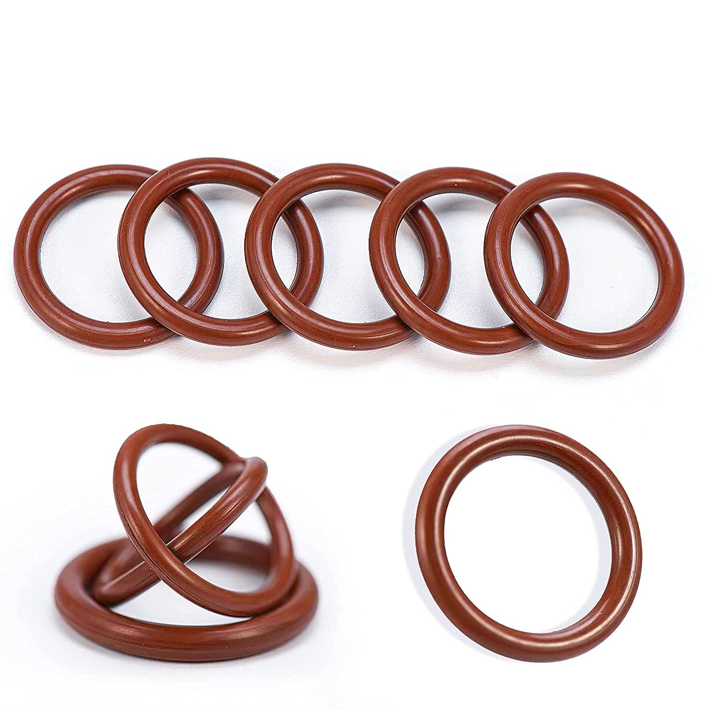 BUSY-CORNER 185 Pieces FKM Brown O-Ring Kit,75A Durometer,18 Kind AS-568 Standard Sizes,ID 2.57mm-20.22mm Thickness 1.78mm 2.62mm 3.53mm