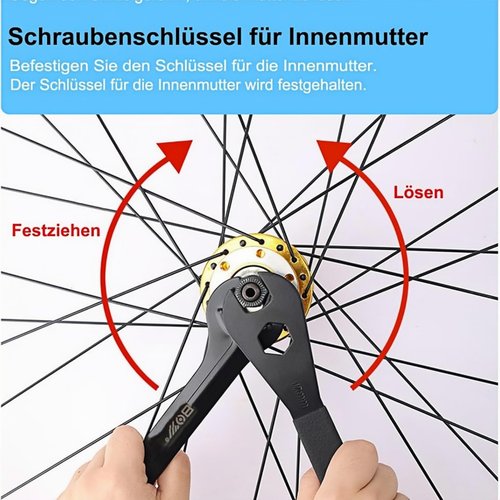 Chainrise 3-Piece Bicycle Cone Wrench Set, Wheel Hub Axle Nut Spanner Tool (Wrench17-18-19mm)