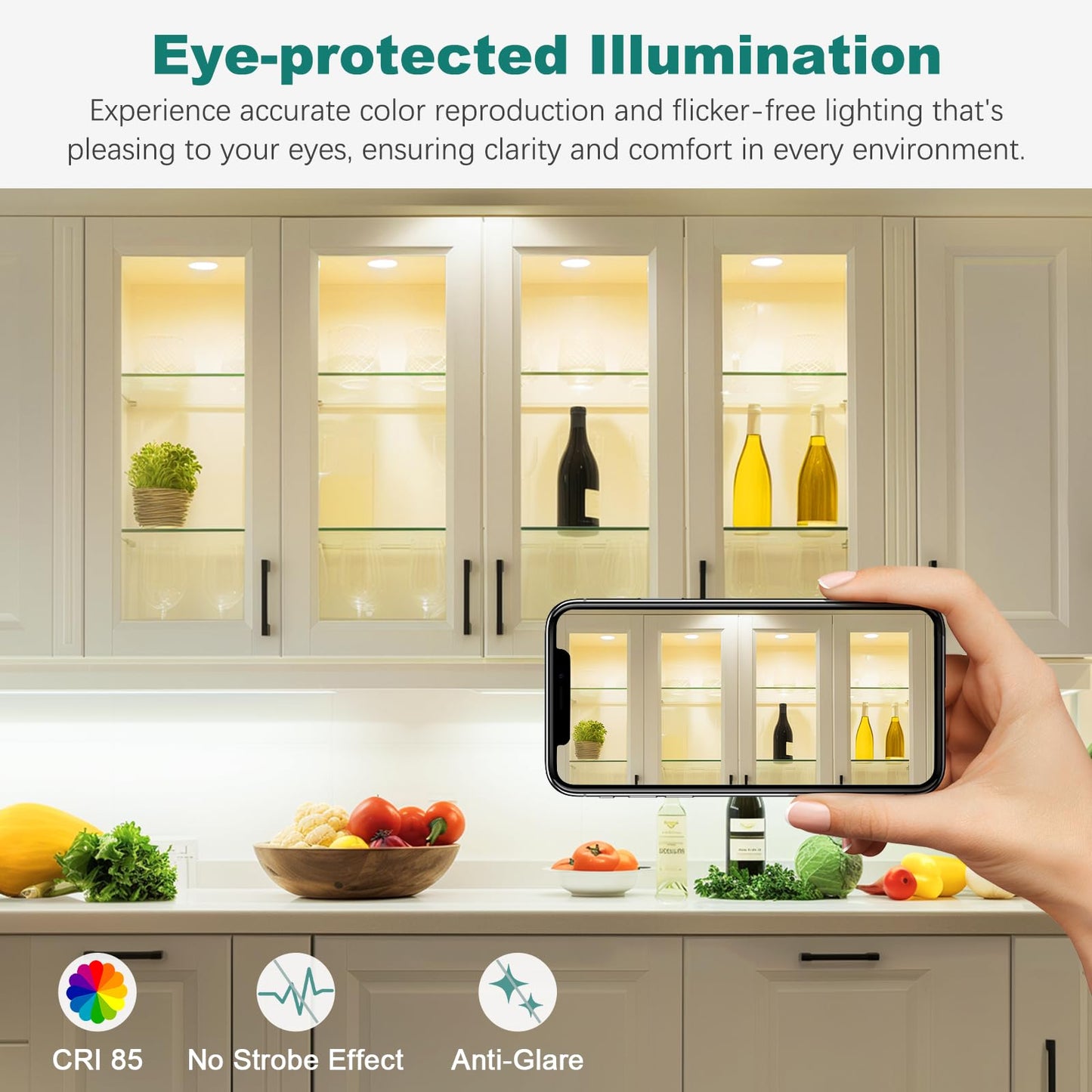 DiCUNO PAR16 LED Bulb Dimmable, 5W Short Neck Spotlight Bulb, 550Lumen, 38° Beam Angle, Warm White 2700K, 50W Equivalent E26 LED for Recessed Light, Curio Cabinet, Pack of 6