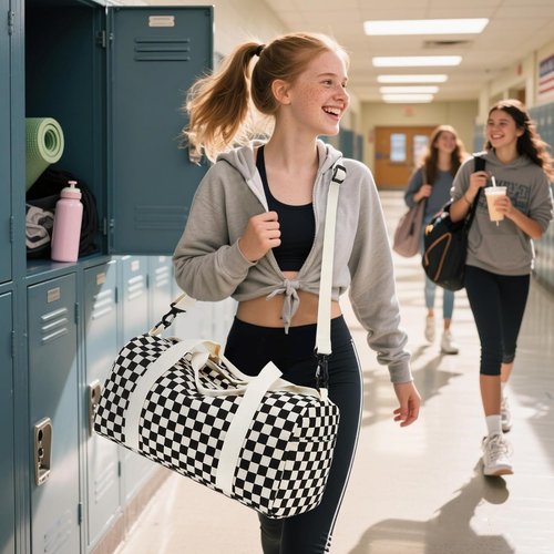 BLUBOON Duffle Bag - Cute Gym Bag for Girls with Shoe Compartment & Waterproof Design | Perfect for Travel
