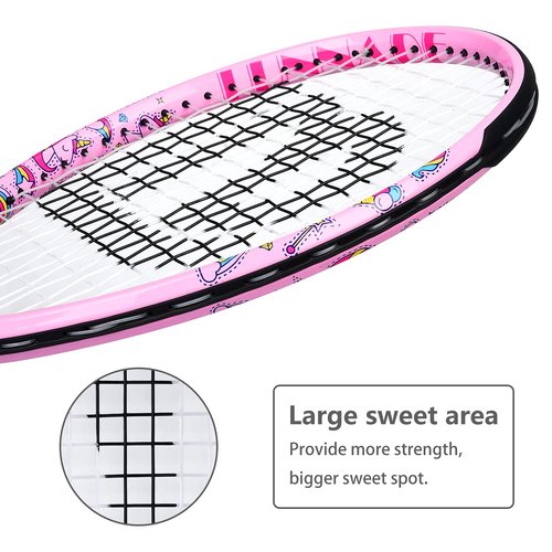 LUNNADE Tennis Racket for Kids Junior, 19/21/23/25 Inch Youth Tennis Racquet with Cover, Suitable for Beginner Boys and Girls Age 3-12