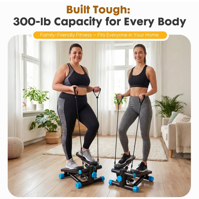NEWBULIG Mini Stepper for Exercise at Home Stair Step Machine for Indoor Fitness Portable Home Gym Stepper for Full Body Workout 300lb Weight Capacity