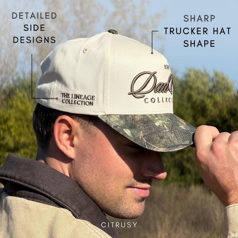 Vintage Mom & Dad Trucker Hats | Men & Women | Dad Hat Mama Hats for Boys | Kids Grandpa Boy Mom Girl Dad Hats | Country Western | Cotton | Snapback (Dad Club | Camo)