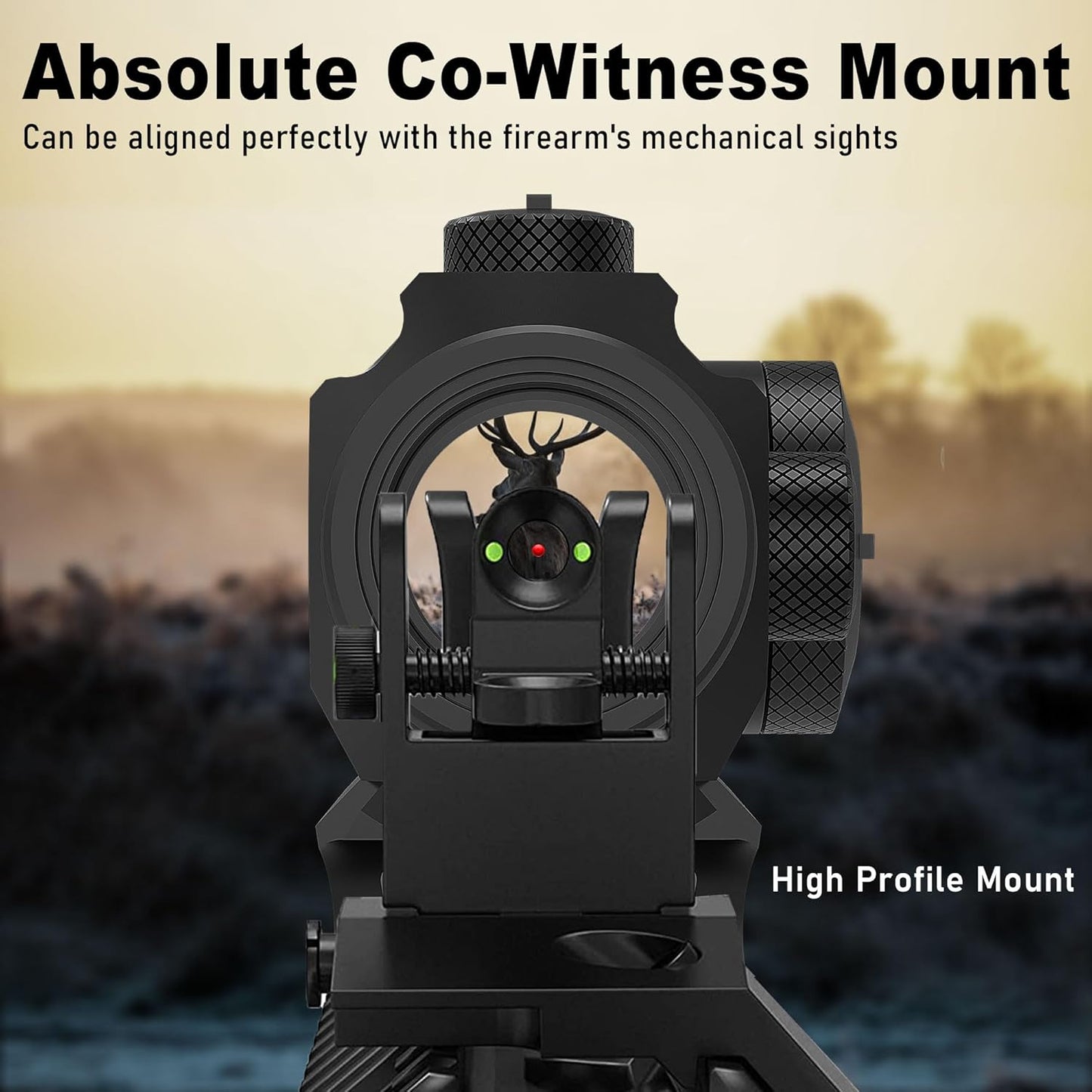 UUQ Compact Red Dot Sight - 2 MOA Shake Awake Optic with 11-Level Brightness & Riser | IPX7 Waterproof, 1000G Shockproof