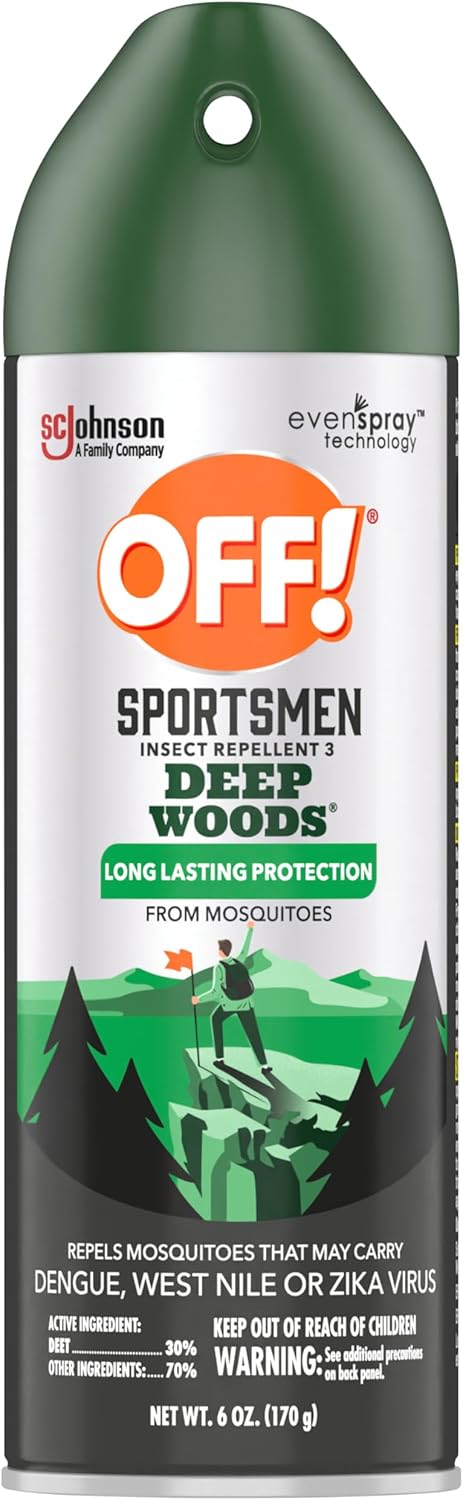 OFF! Deep Woods Insect Repellent Spray - 6 Ounce Pack of 2 for Hunting, Camping & Fishing