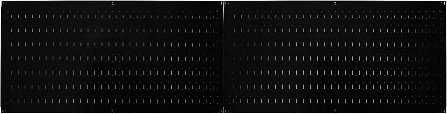 Galvanized Steel Pegboard Rack - 2 Pack 32” x 16” Metallic Tool Storage Panels