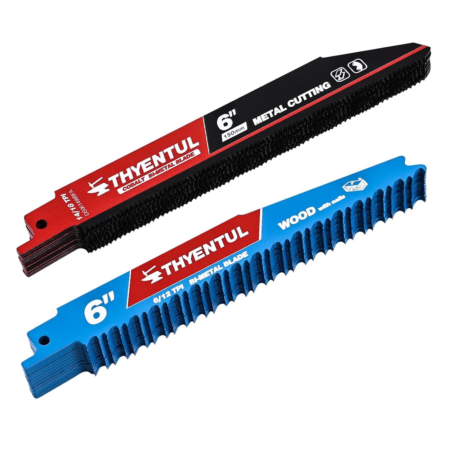 25-Pack 9-Inch Bi-Metal Reciprocating Saw Blades - 14/18 TPI for Medium Metals