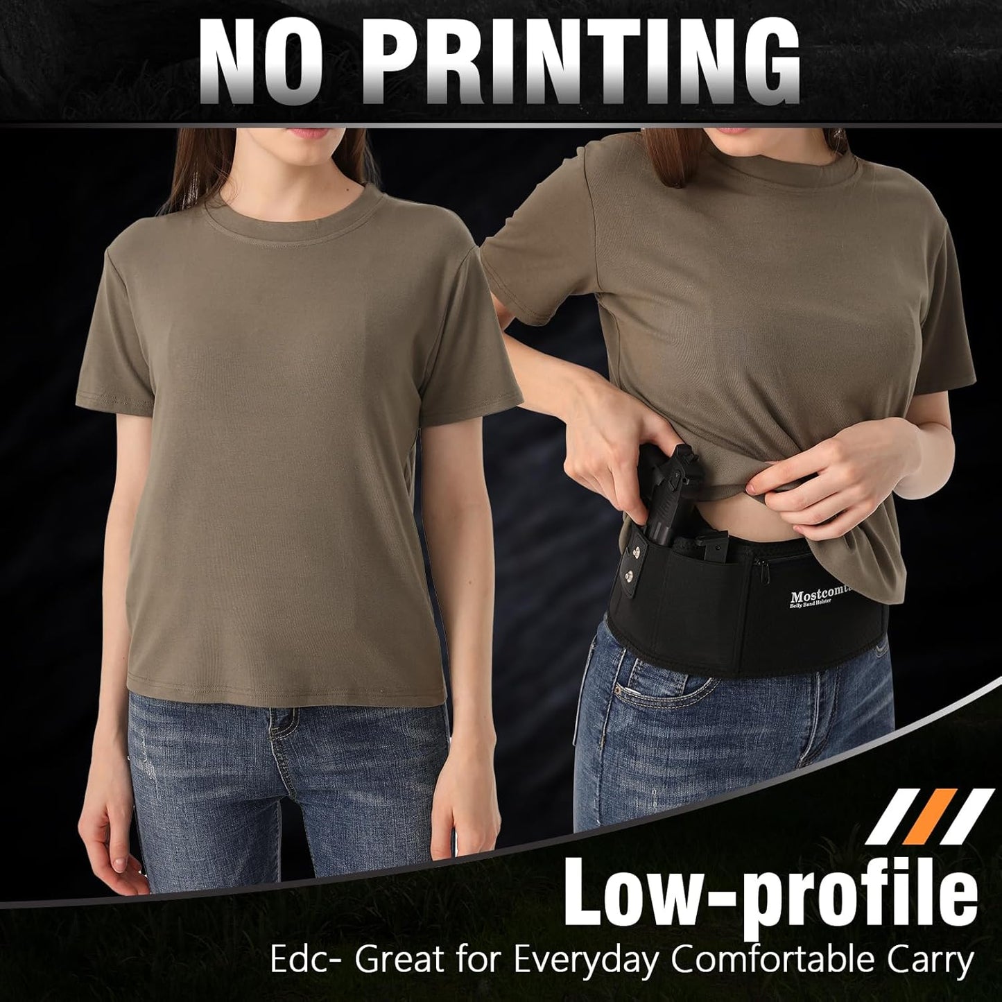 Mostcomtac Belly Band Holster - Comfortable Neoprene Gun Holster for Glock 17-43X & More