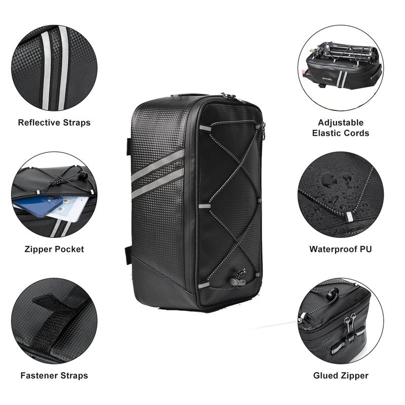 YONTUO Rear Bike Rack with Quickly Release Camp,Retractable Aluminum Alloy Bicycle Cargo Rack,Thickened Frame and Main Tube for 26"-29" Frames Commuter Carrier,Max Weight 22lb,BCR01V2