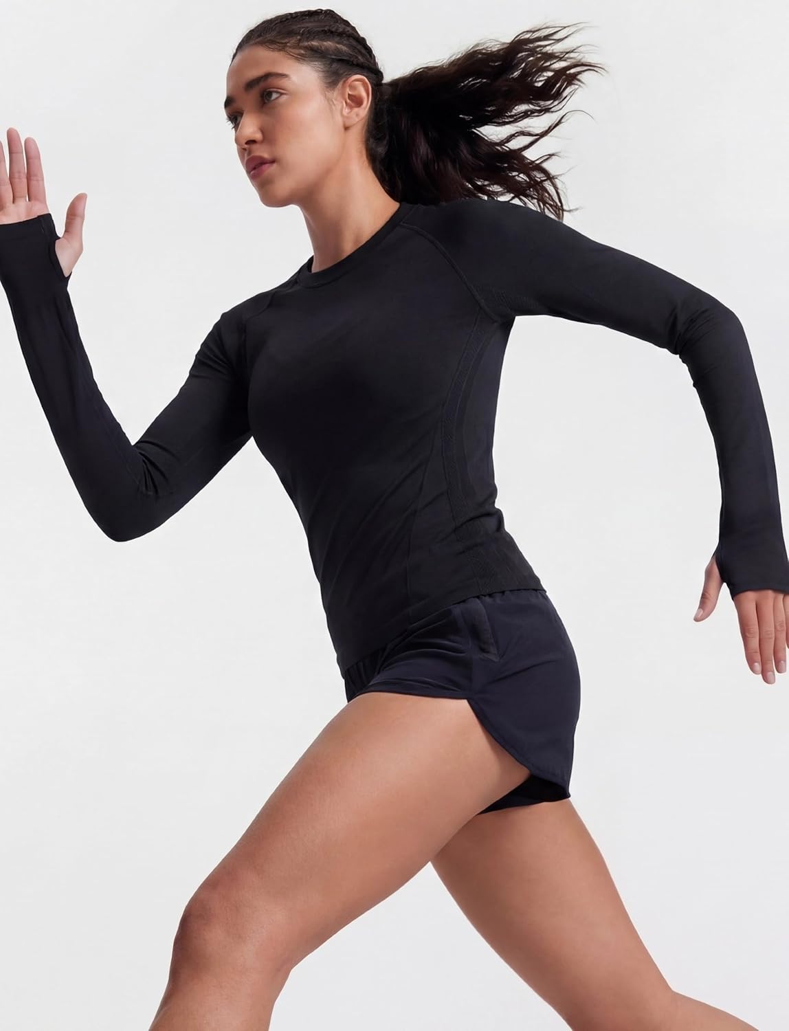 WANAYOU Long Sleeve Workout Tops for Women - 2 Pack Seamless Compression Athletic Shirts | Quick Dry Gym & Yoga