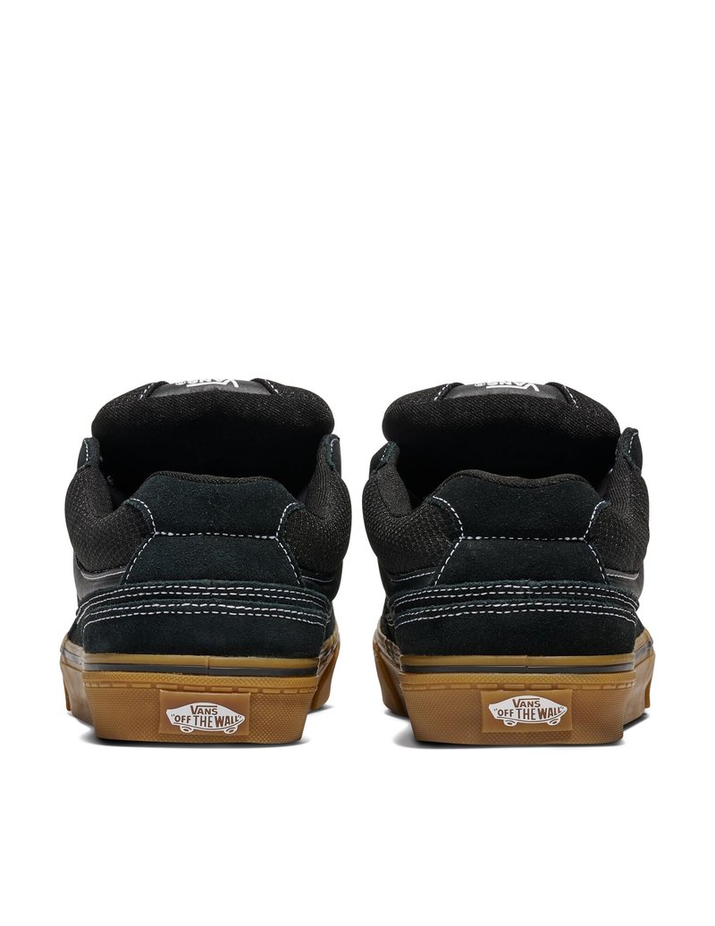Vans Men's Caldrone Shoe - Chunky Low-Top Fashion Sneakers, Retro Inspired. Suede Mesh Black/Gum. 11